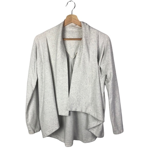 Athleta Light Gray Nirvana Wrap Cardigan Sweater S - Picture 2 of 6